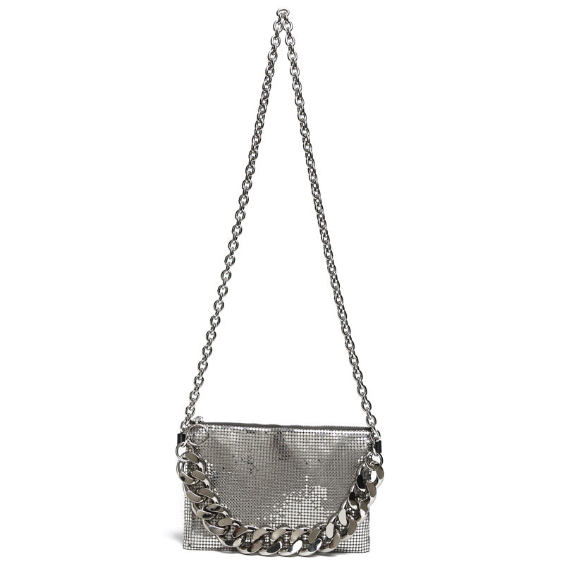 Bolsa Feminina Prata de Ombro Shoulder - LOV SHOP