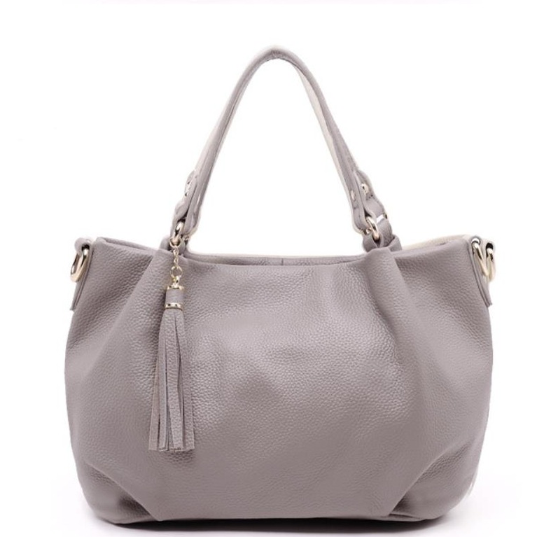 Bolsa Feminina CInza Texas Couro - LOV SHOP